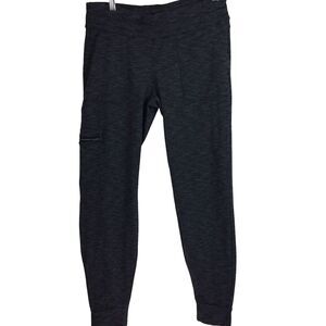 ATHLETA Womens Space Dye Metro Jogger Athleisure Stretch Pants Gray Size Small